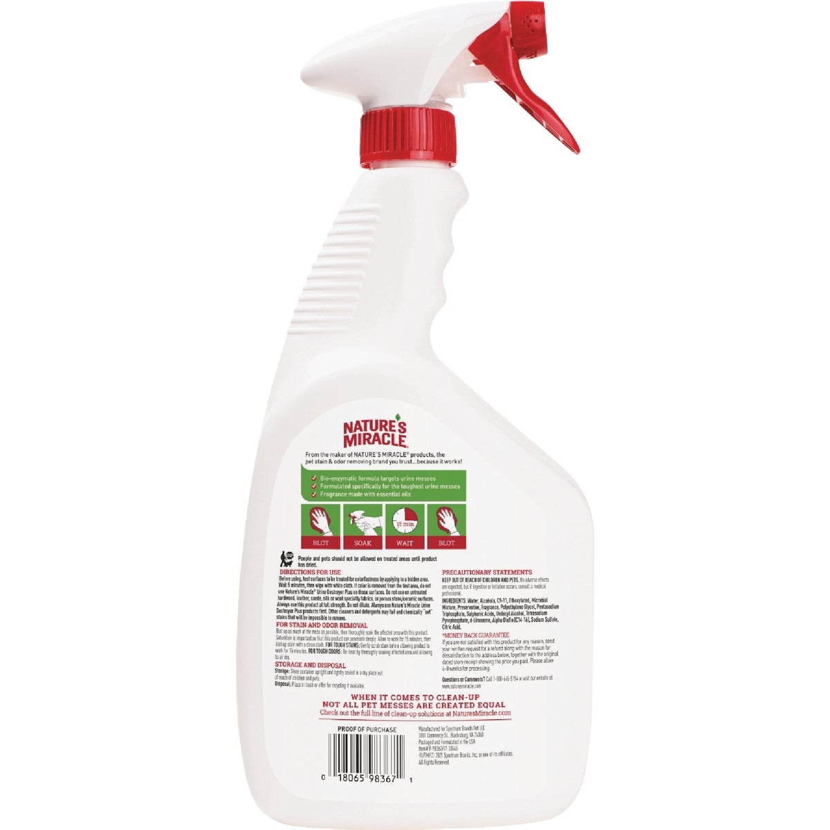 Nature's Miracle 32 Oz. Ready To Use Cat Urine Destroyer Plus Image 2