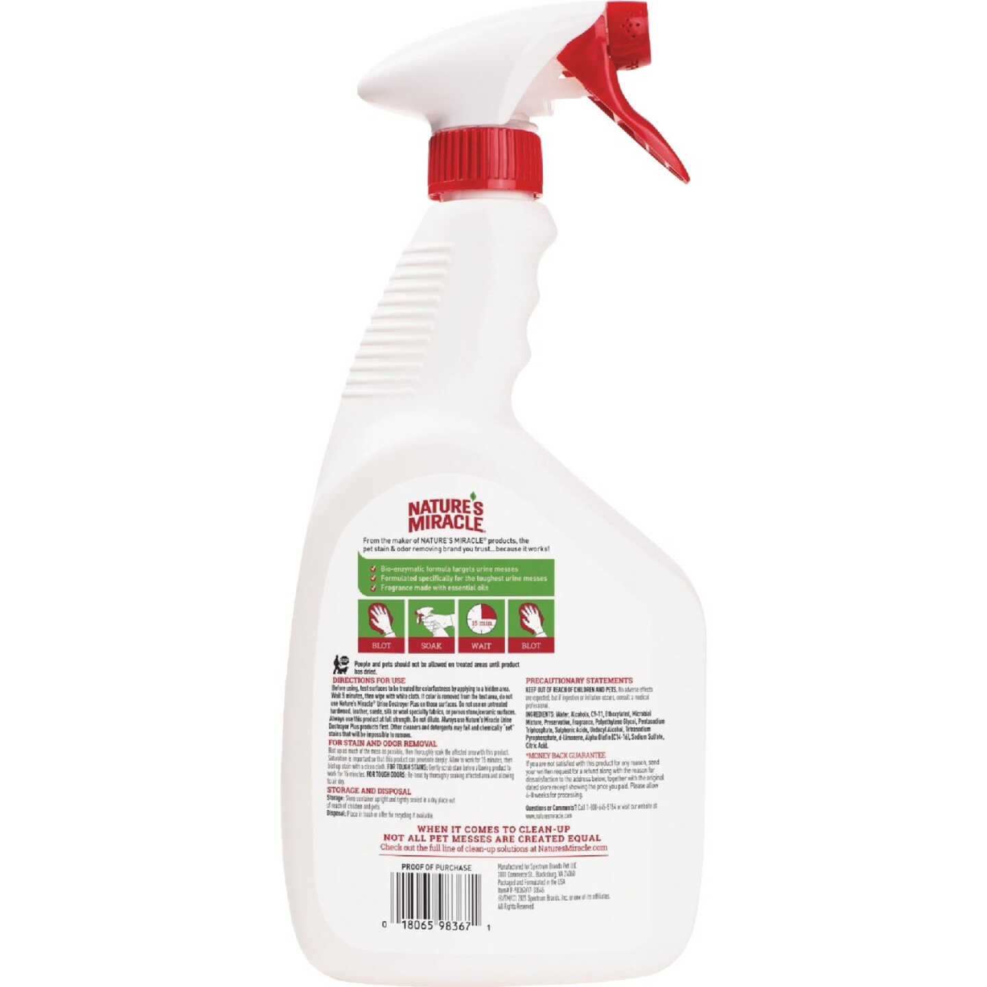 Nature's Miracle 32 Oz. Ready To Use Cat Urine Destroyer Plus Image 2