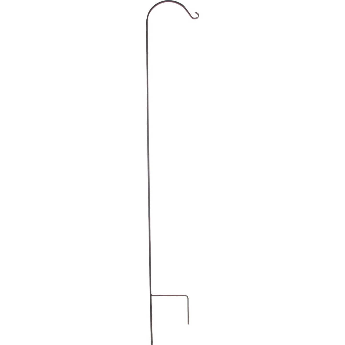 Green Thumb 84 In. Black Forged Steel Single Shepherd's Hook Image 1
