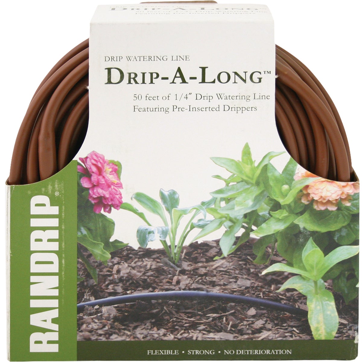 Raindrip 1/4 In. x 50 Ft. Brown Poly Soaker Hose