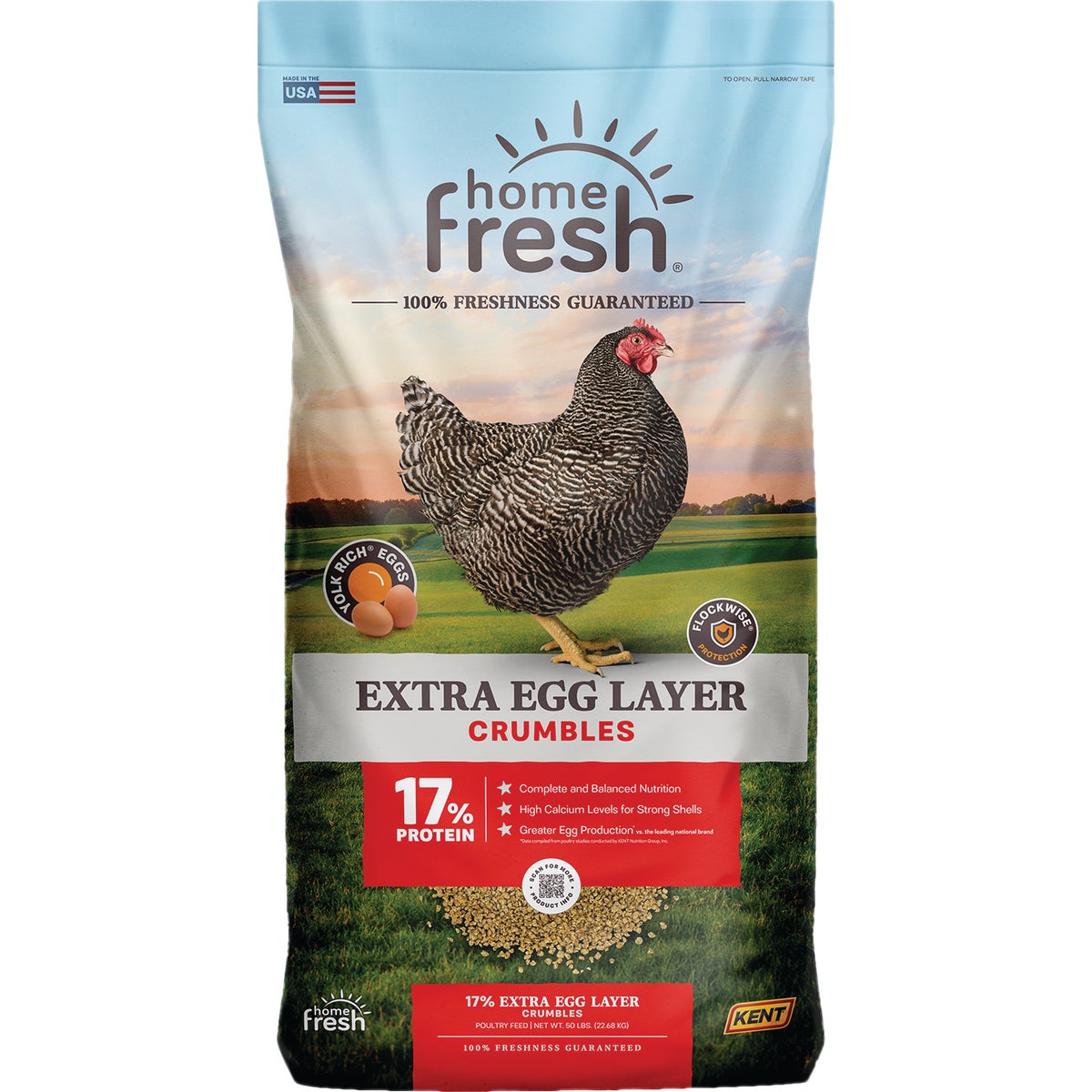 Kent Home Fresh Extra Egg Layer 50 Lb. Crumble Feed