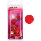 Hillman Anchor Wire Red 23/64 In. x 15/64 In. Thumb Tack (40-Count) Image 1