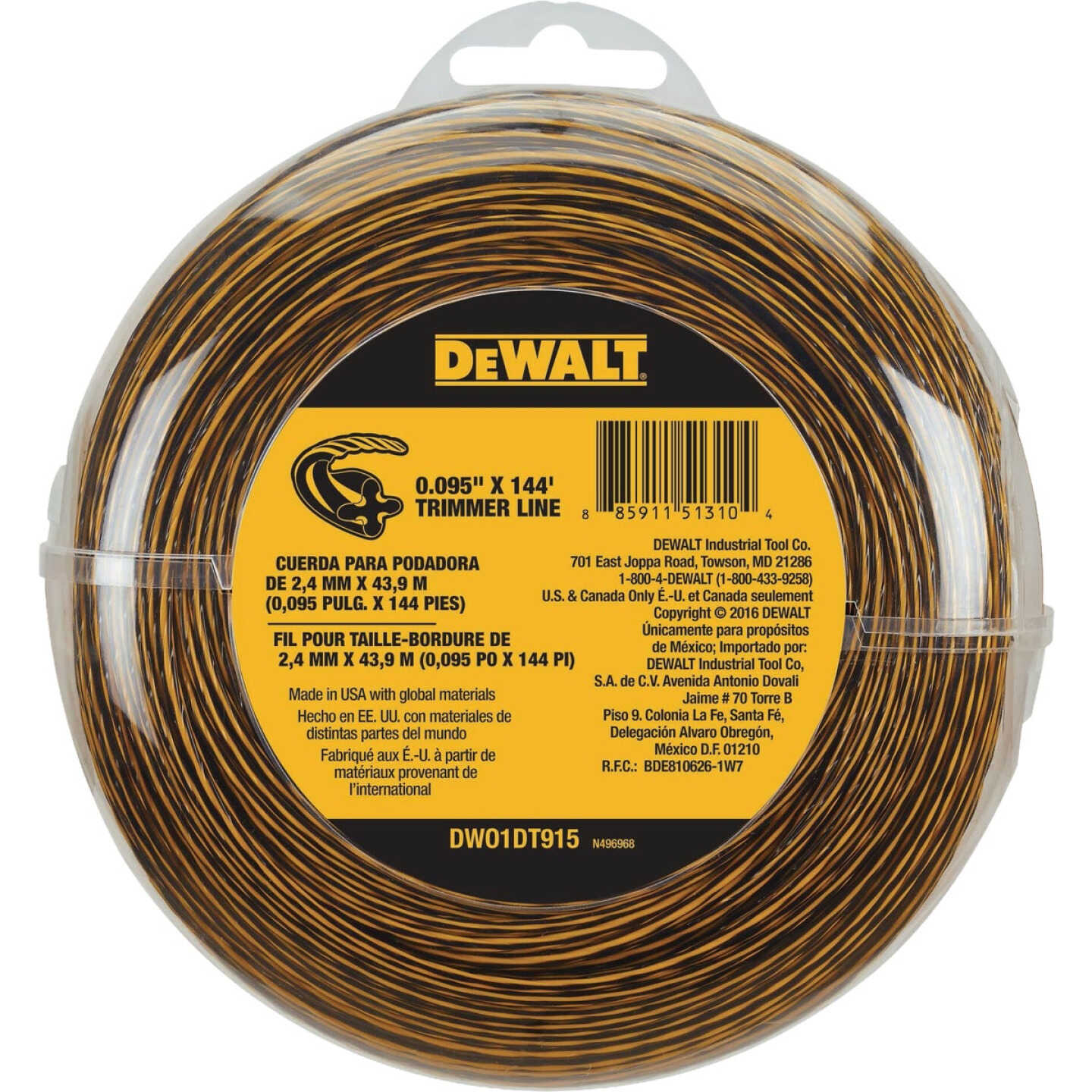 DEWALT 0.095 In. x 144 Ft. Trimmer Line Image 1