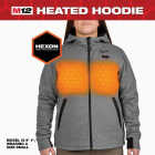 Milwaukee M12 Women's XL Gray Full-Zip Heated Hoodie Kit Image 3