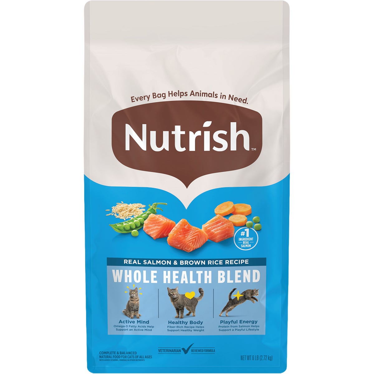 Rachael Ray Nutrish 6 Lb. Salmon & Brown Rice Recipe Natural Premium Dry Cat Food