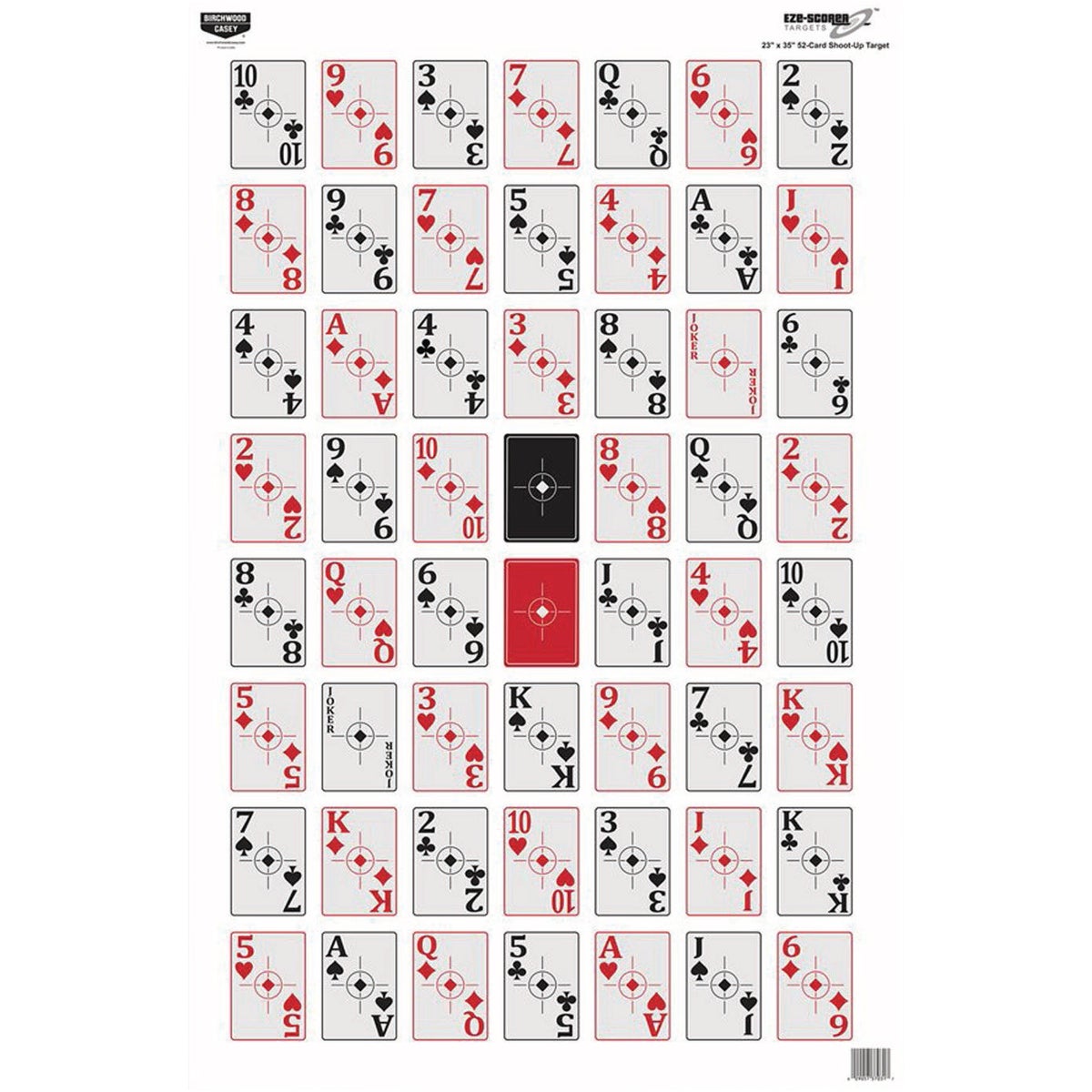 Birchwood Casey EZE-Scorer 23 In. x 35 In. 52-Card Target (5-Pack)