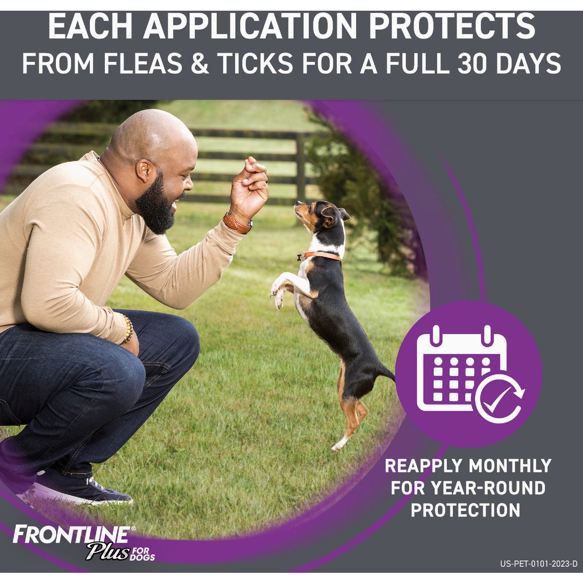 Frontline Plus Flea & Tick Killer For Large Dogs 45 to 88 Lb. (3-Pack) Image 4
