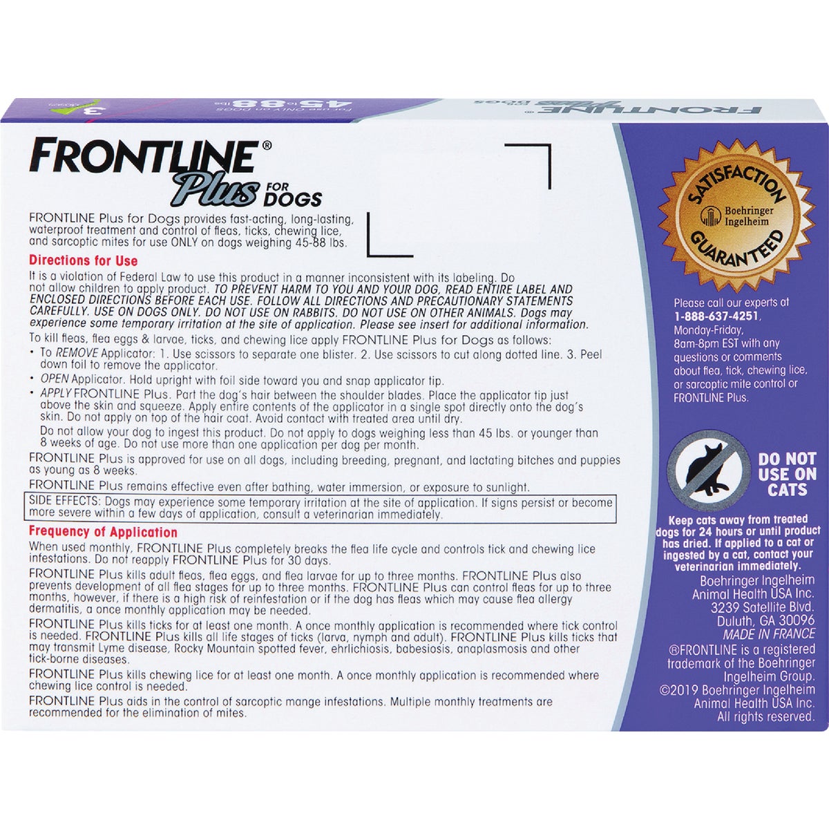 Frontline Plus Flea & Tick Killer For Large Dogs 45 to 88 Lb. (3-Pack) Image 6