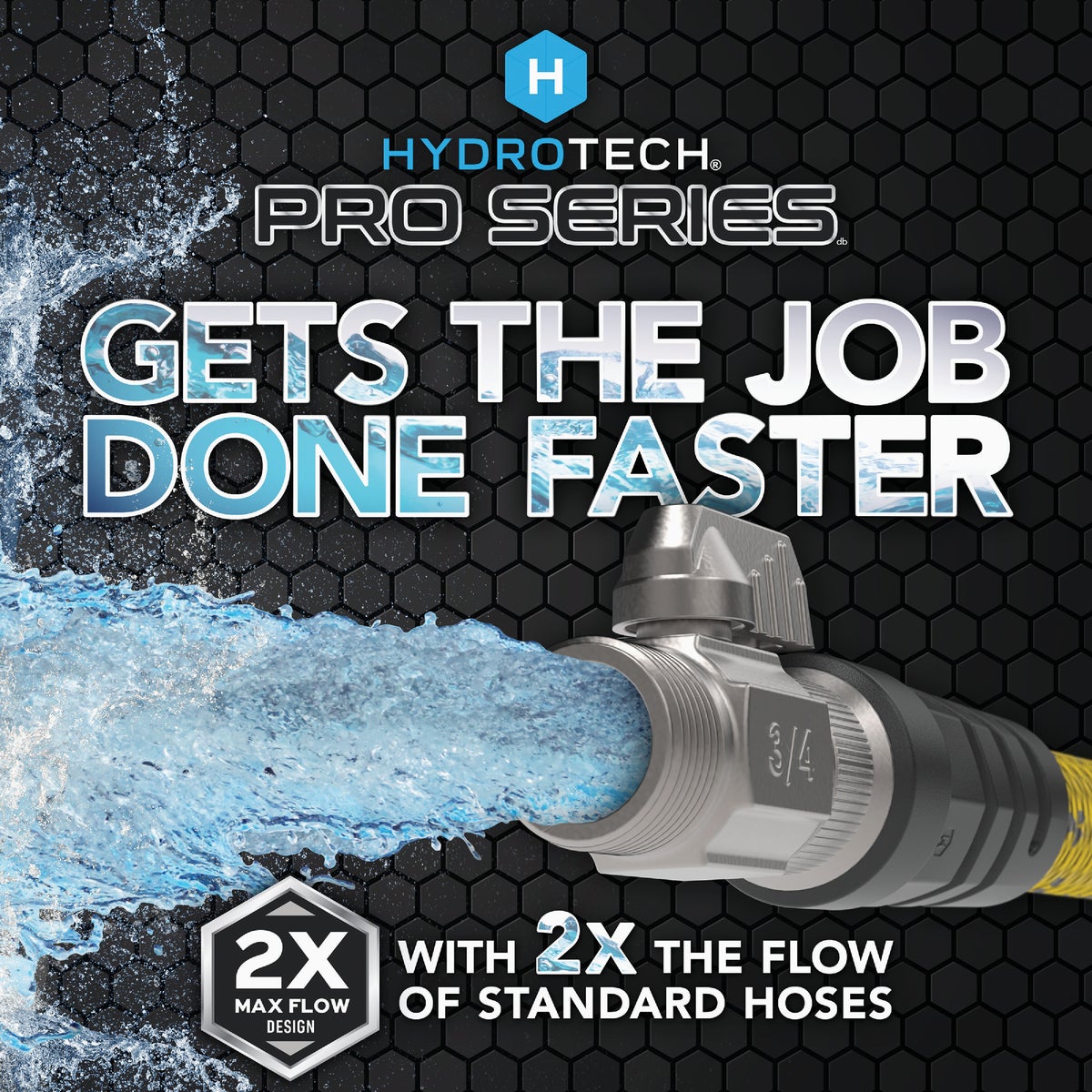 Hydrotech 3/4 In. Dia. x 100 Ft. Yellow Expandable Burst Proof Hose Image 2