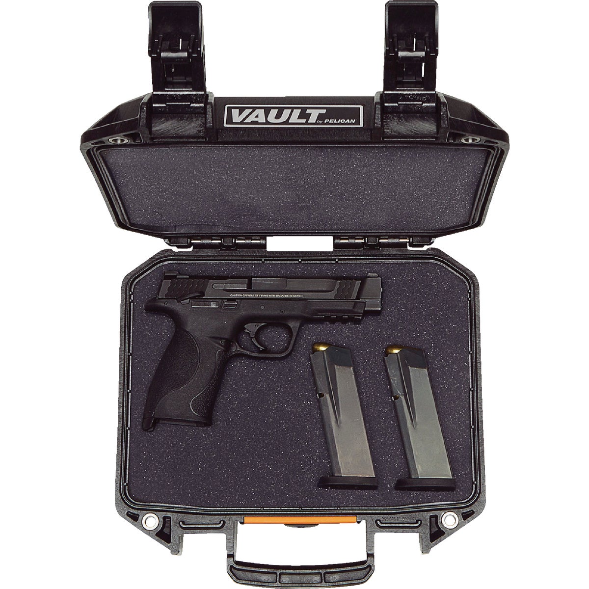 Pelican Vault Polyethylene 13 In. x 13 In. x 6 In. Black Small Gun Case Image 6
