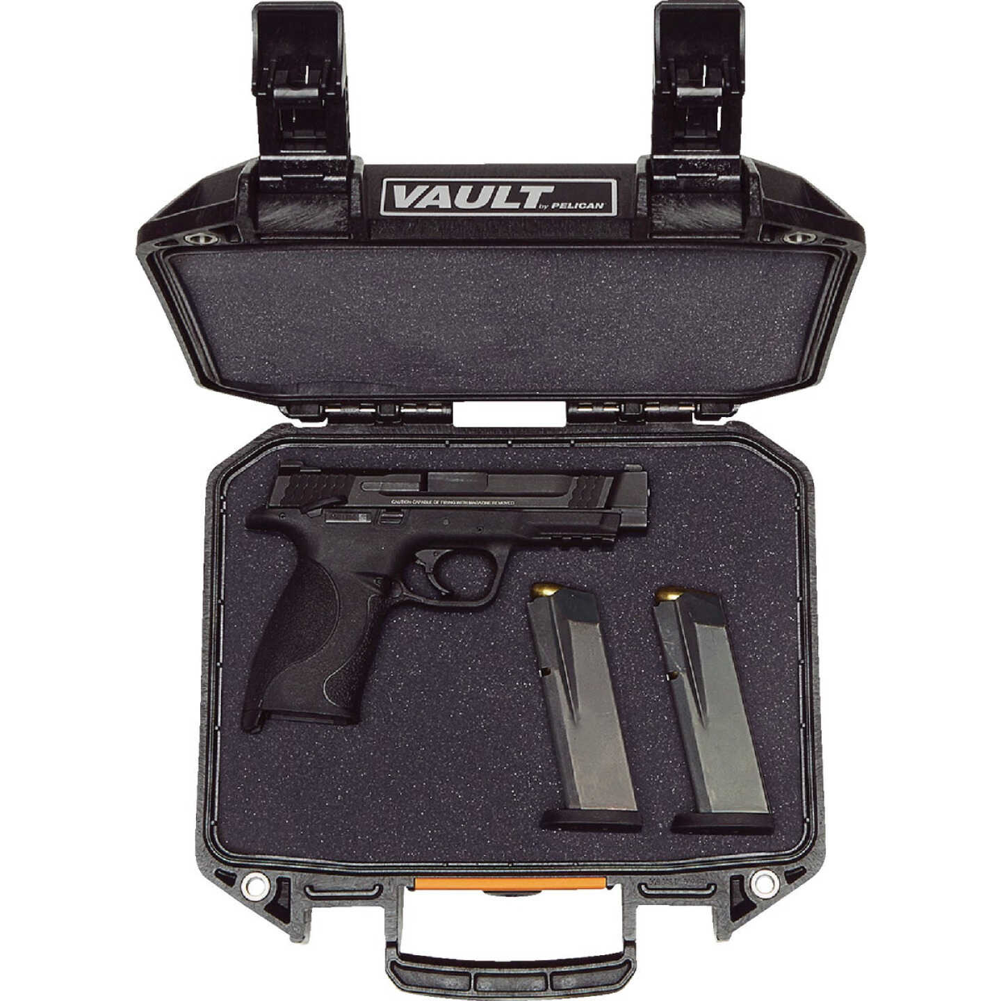 Pelican Vault Polyethylene 13 In. x 13 In. x 6 In. Black Small Gun Case Image 6