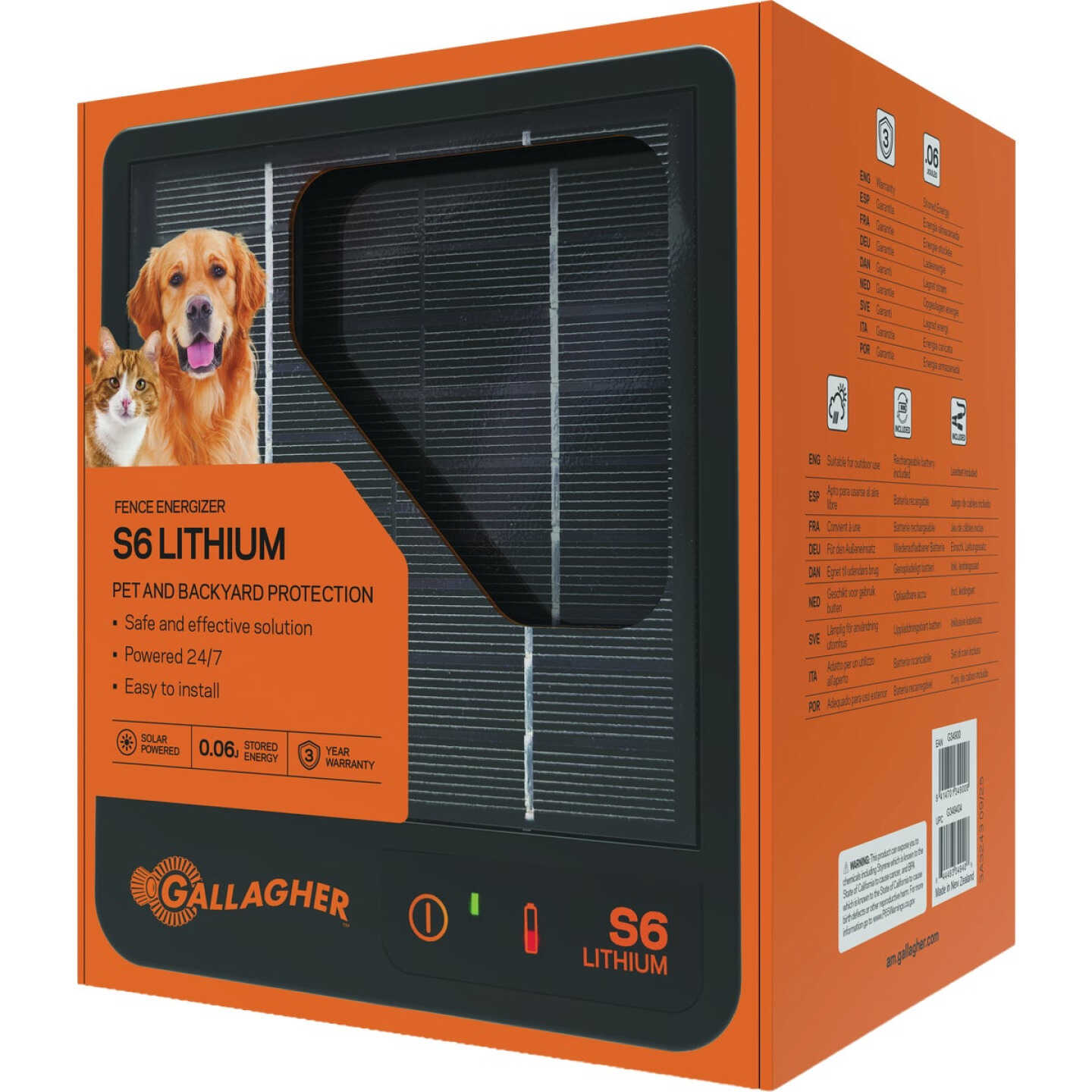 Gallagher S6 Solar Energizer Image 1