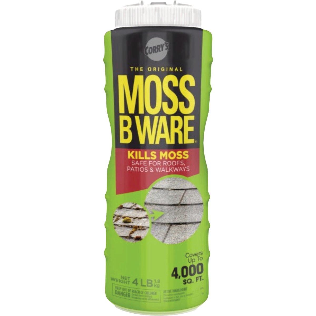 Corrys Moss-B-Ware 4 Lb. Roof, Patio and Walkway Ready To Use Powder Moss & Algae Killer
