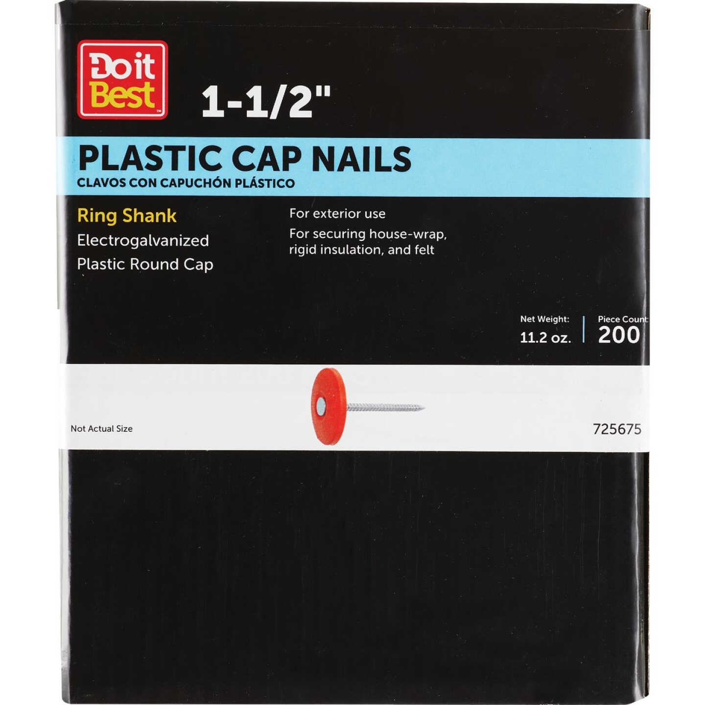 Do it 1-1/2 In. 12 ga Electrogalvanized Cap Nails (200-Count, 1 Lb.) Image 1