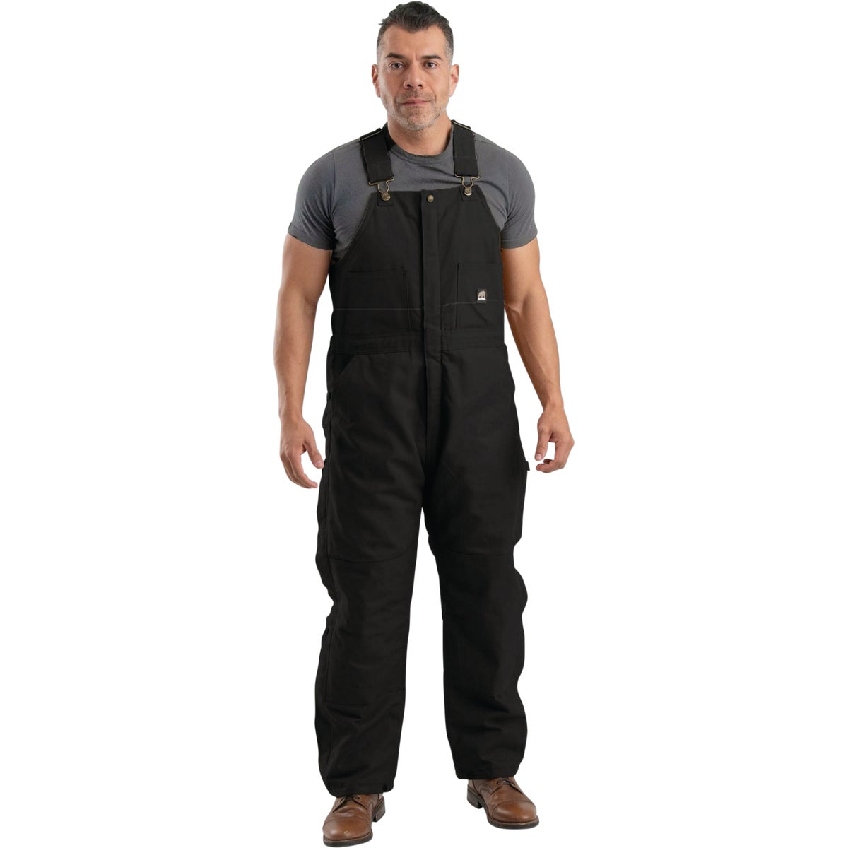 Berne Men's Large Black Heritage Insulated Bib Overalls
