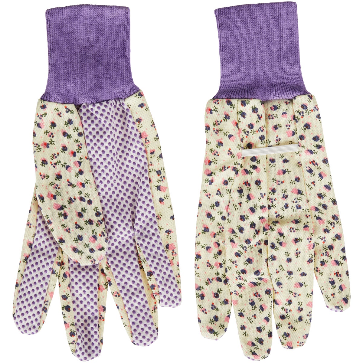 Best Garden Women's 1 Size Fits All Canvas Garden Glove with Knit Cuff Image 4