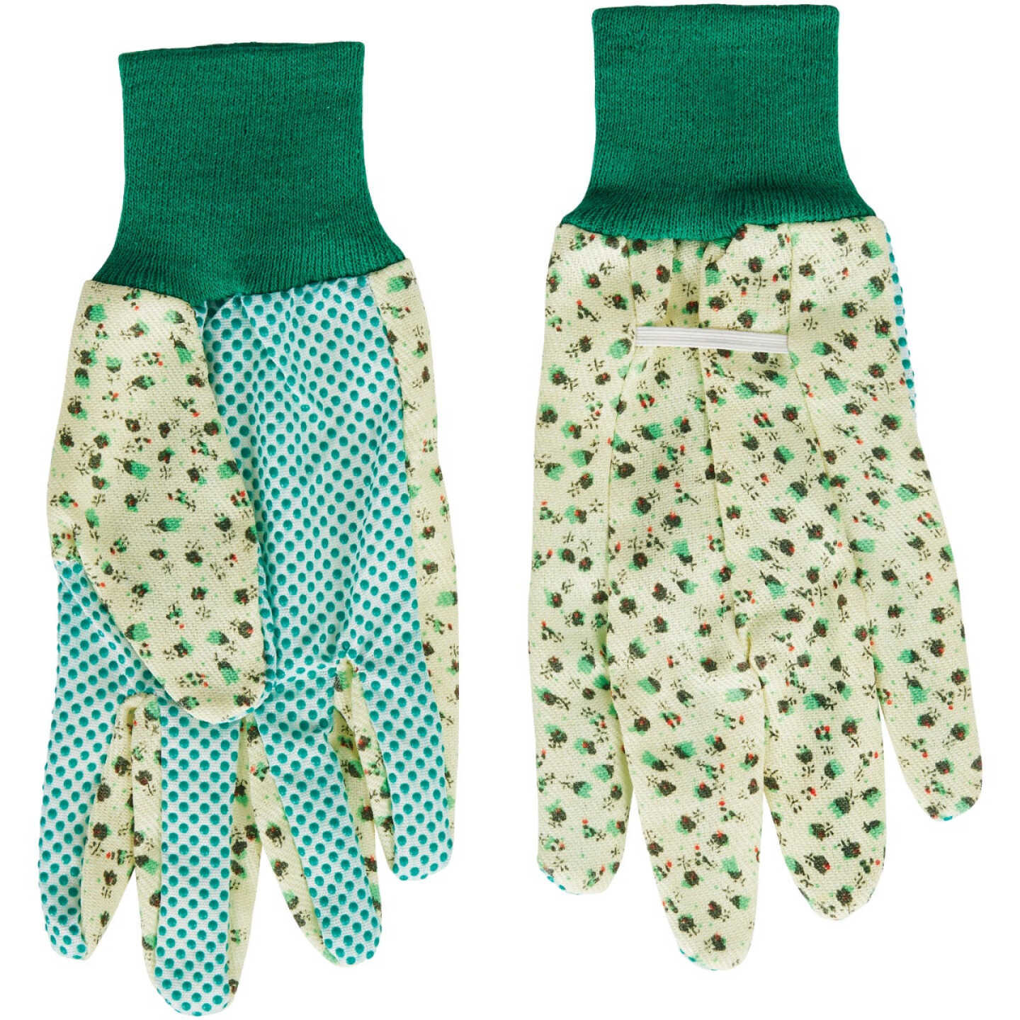 Best Garden Women's 1 Size Fits All Canvas Garden Glove with Knit Cuff Image 5