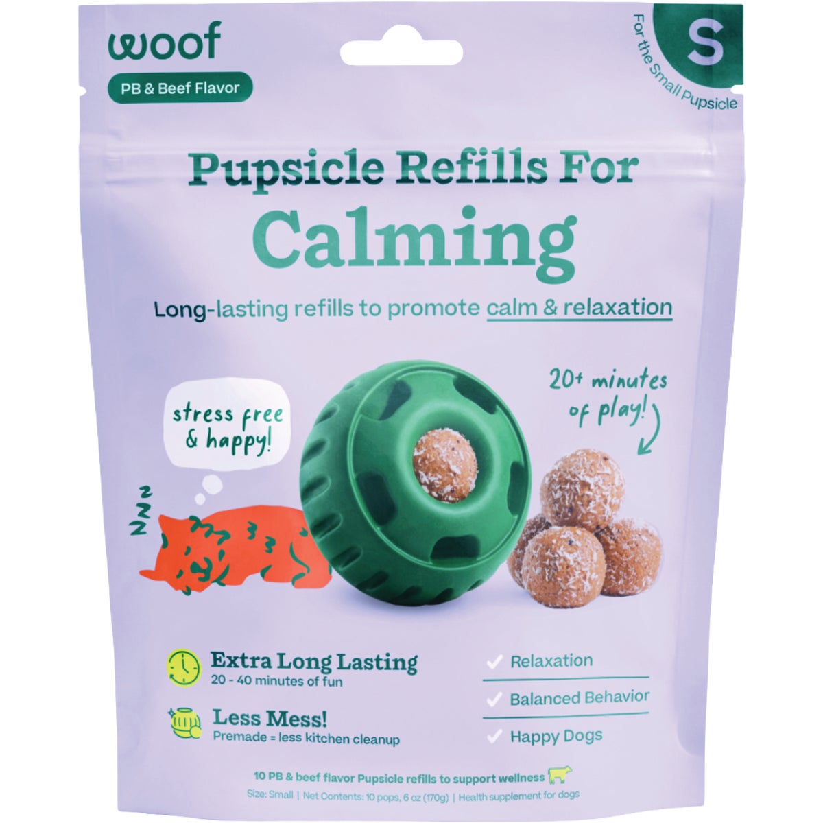 Woof Pupsicle Small Calming Refill Pop Treat (10-Pack) Image 1