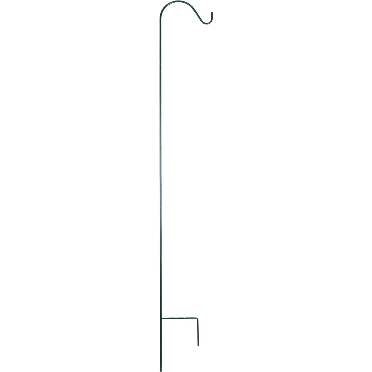 Green Thumb 84 In. Black Powder-Coated Steel Single Shepherd's Hook