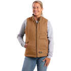 Berne Softstone Women's Small Brown Duck Sherpa-Lined Vest Image 1