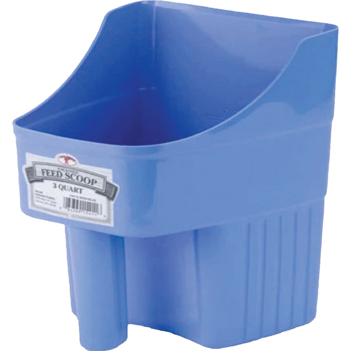Little Giant 3 Qt. Berry Blue Enclosed Plastic Feed Scoop
