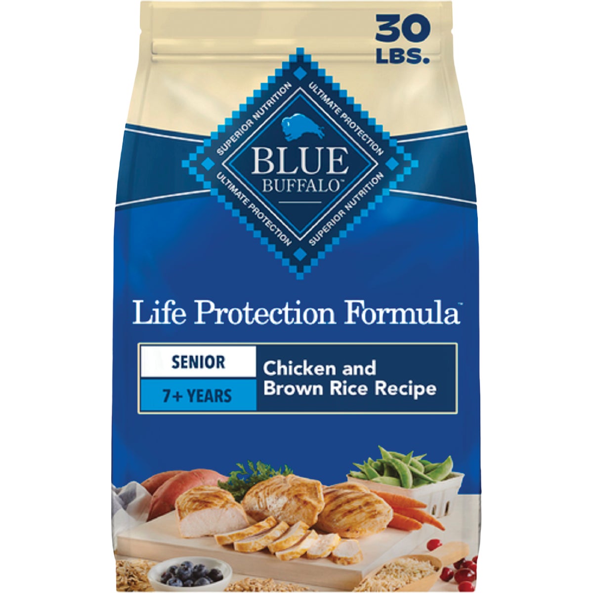 Blue Buffalo 30 Lb. Chicken/Rice Senior Dry Dog Food