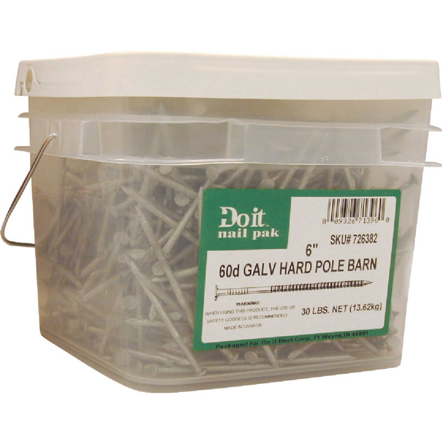 Do it Best 6 In. x 5 ga x 60d Hot Galvanized Ring Shank Pole Barn Nails (510-Count, 30 Lb.) Image 2