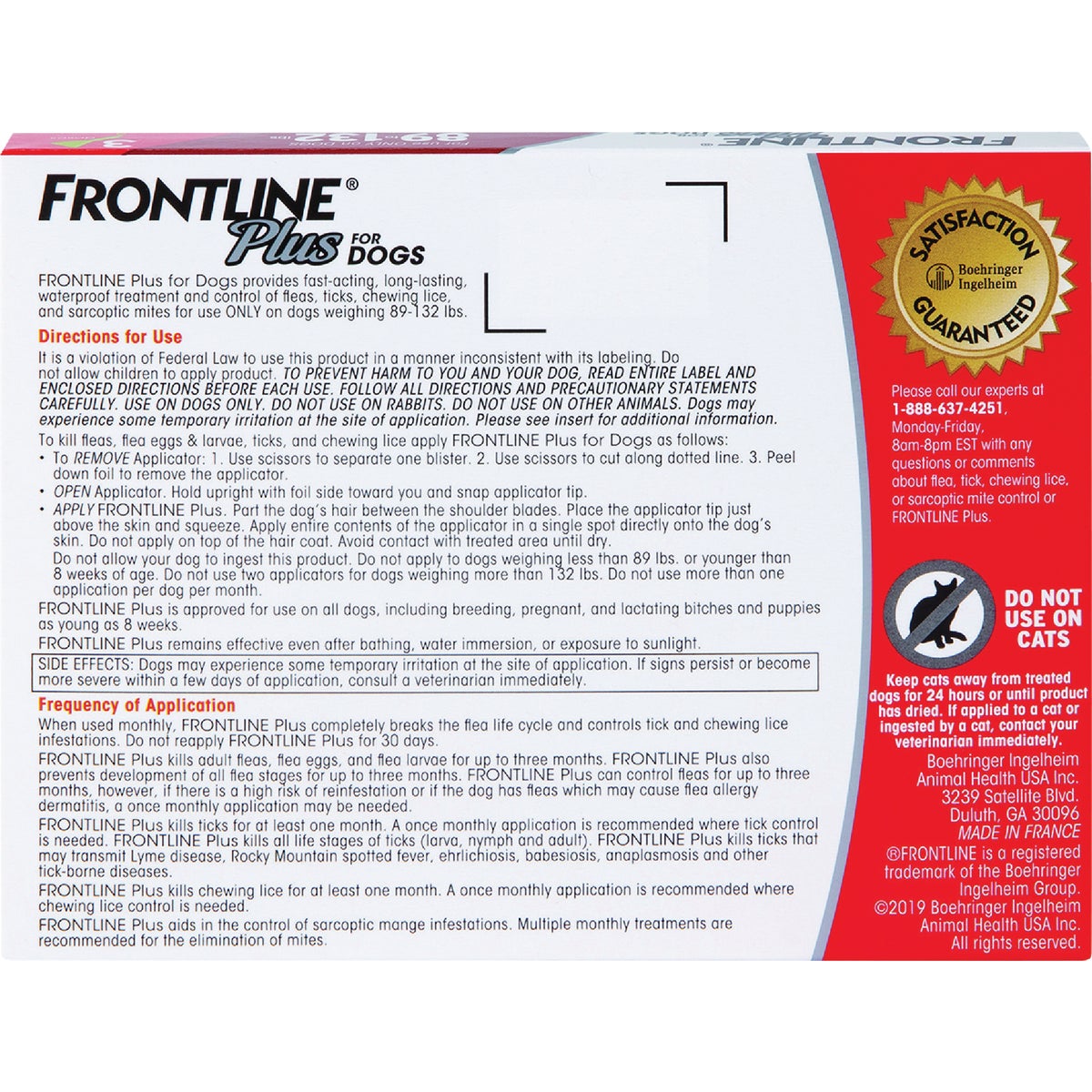 Frontline Plus Flea & Tick Killer For XL Dogs 89 to 132 Lb. (3-Pack) Image 6