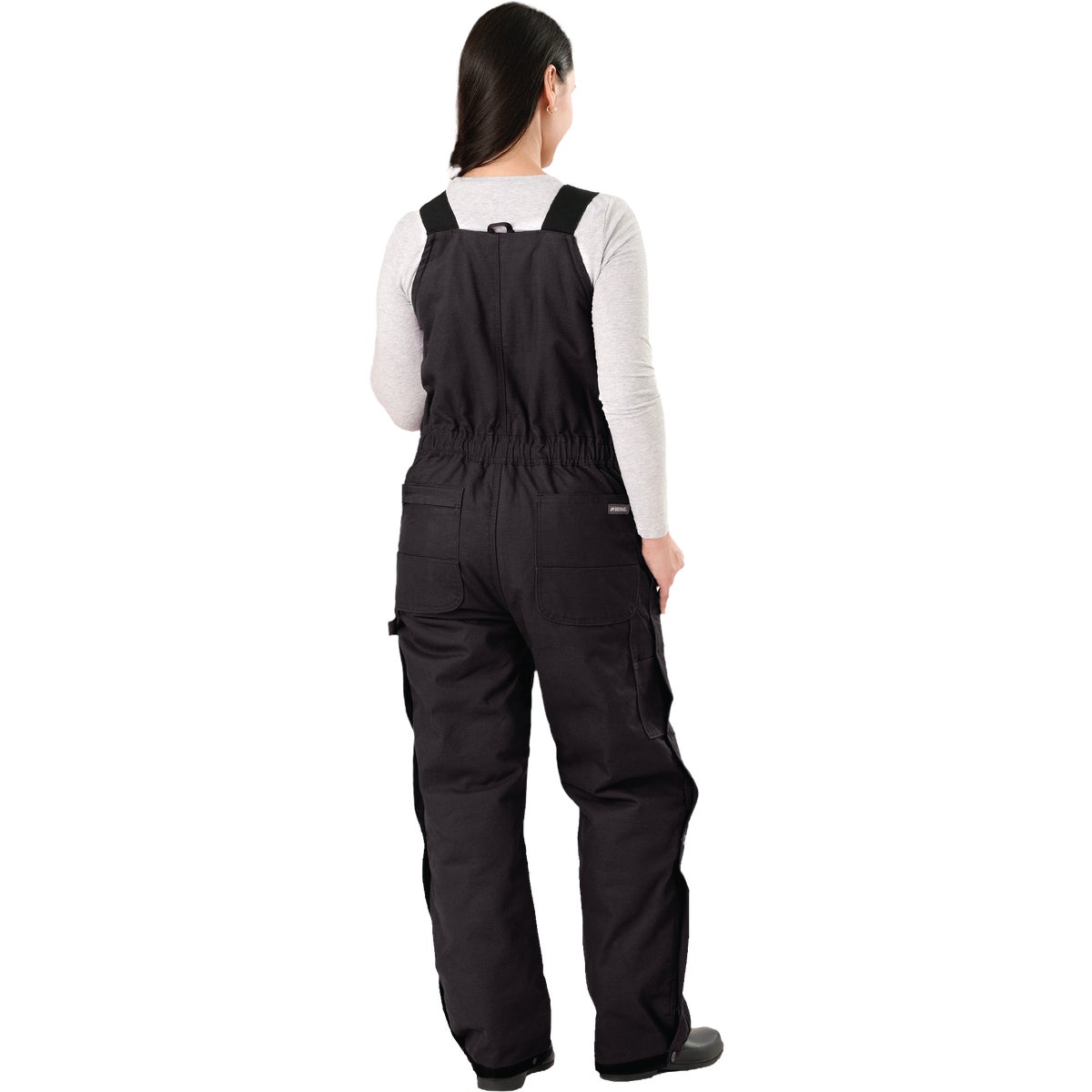 Berne Women's Regular Black Softstone Duck Insulated Bib Overall, S Image 4