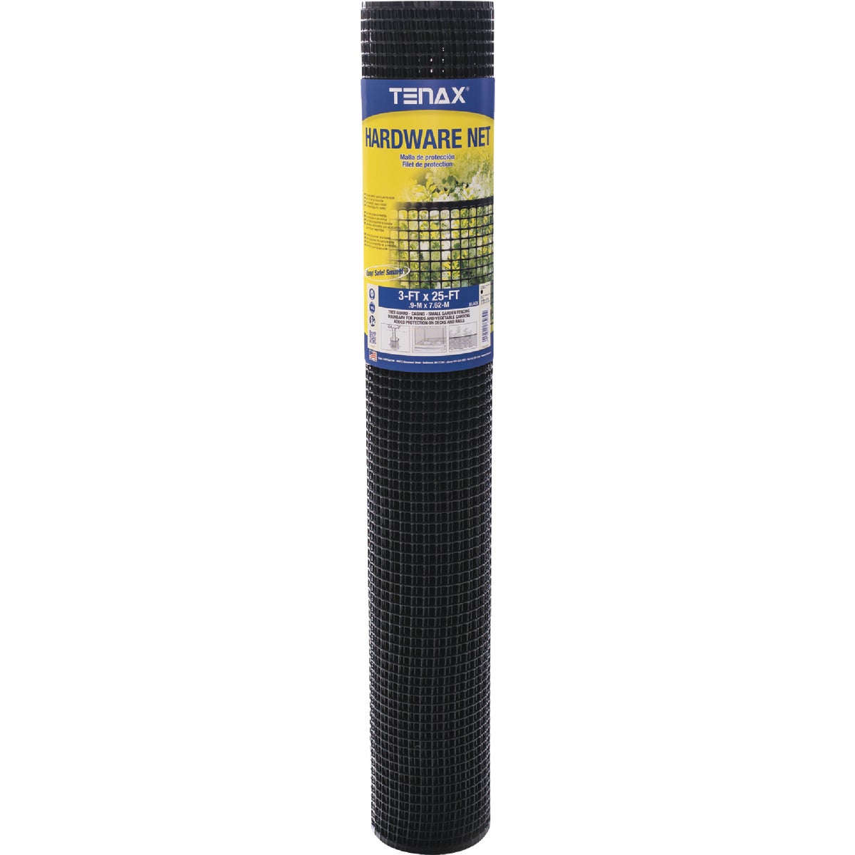 Tenax 2 Ft. H. x 15 Ft. L. Plastic Hardware Netting Garden Fence, Black