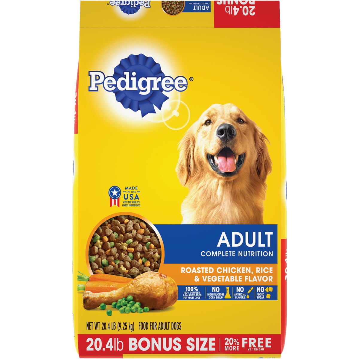 Pedigree Complete Nutrition 18 Lb. Roasted Chicken, Rice, & Vegetable Adult Dry Dog Food