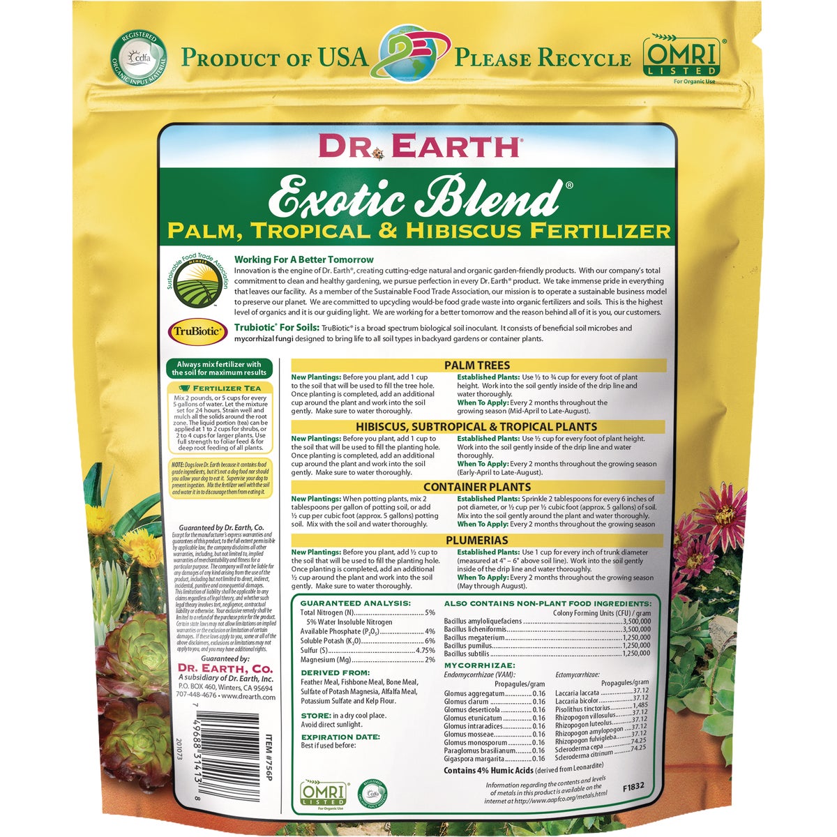 Dr. Earth 1 Lb. Exotic Blend Palm/Tropical/Hibiscus Fertilizer Image 2