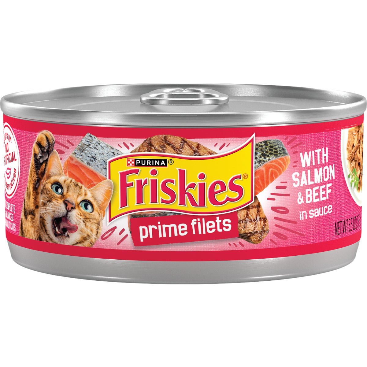 Purina Friskies 5.5 Oz. Salmon & Beef Cat Food