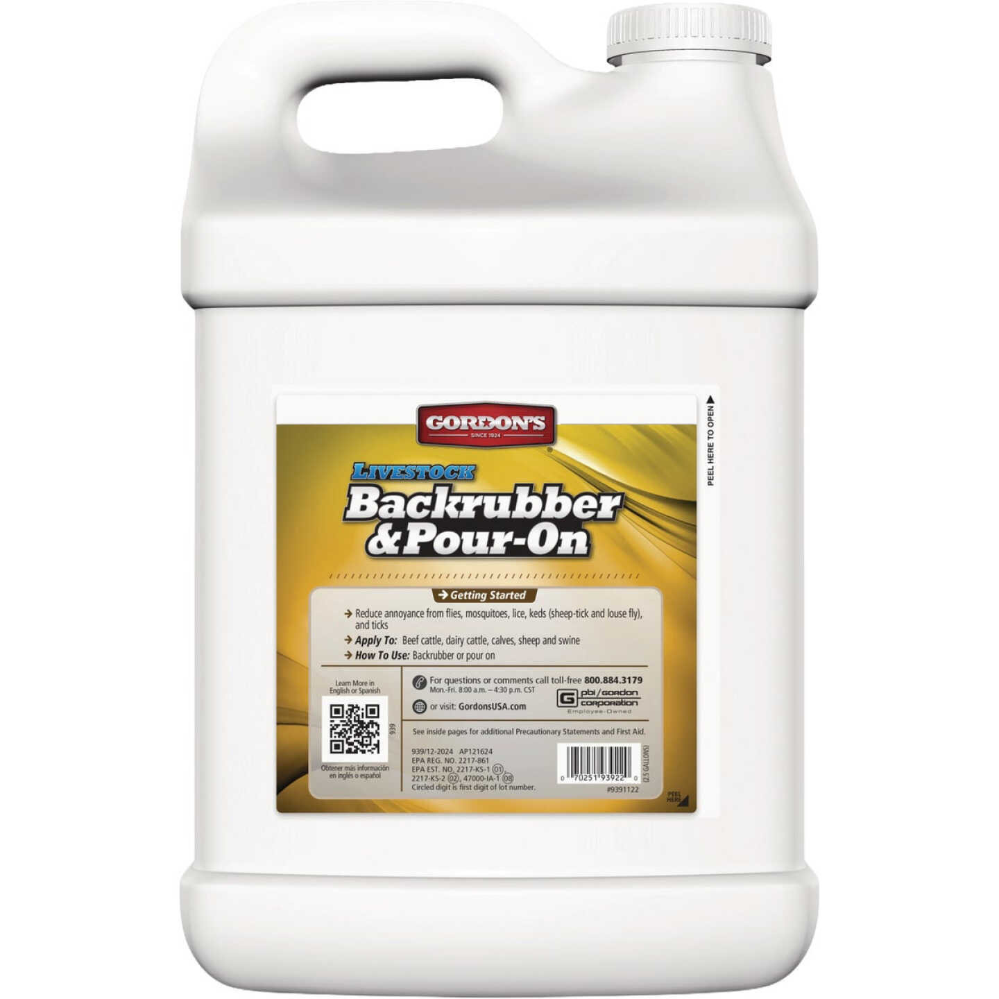 Gordon's Livestock Backrubber & Pour-On 2.5 Gal. Ready To Use Insecticide Image 2