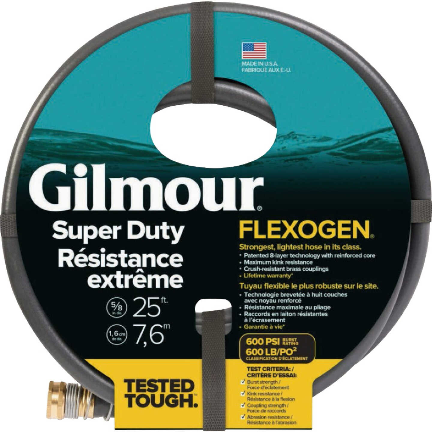 Gilmour Flexogen 5/8 In. Dia. x 25 Ft. L. Super Duty Garden Hose Image 1