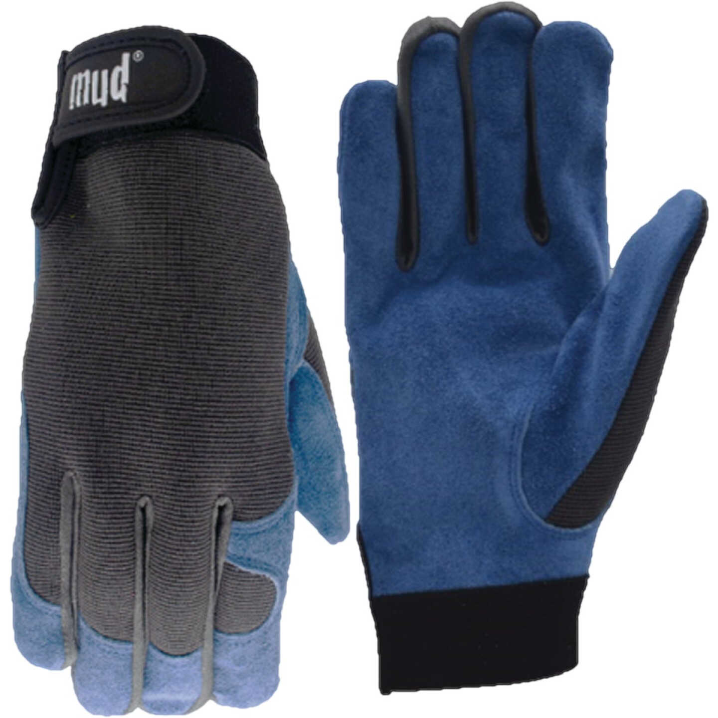 Mud Women's Medium/Large Split Leather Blueberry High Dexterity Garden Glove Image 1