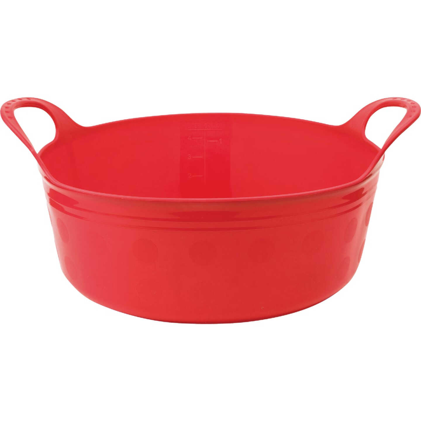 Tuff Stuff 5 Qt. Red Plastic Flex Tub Image 1