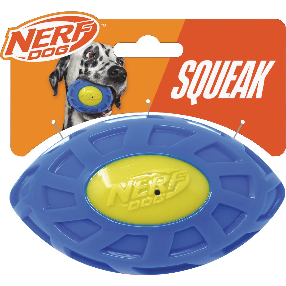Nerf Dog 5 In. TPR EXO Micro Squeak Football
