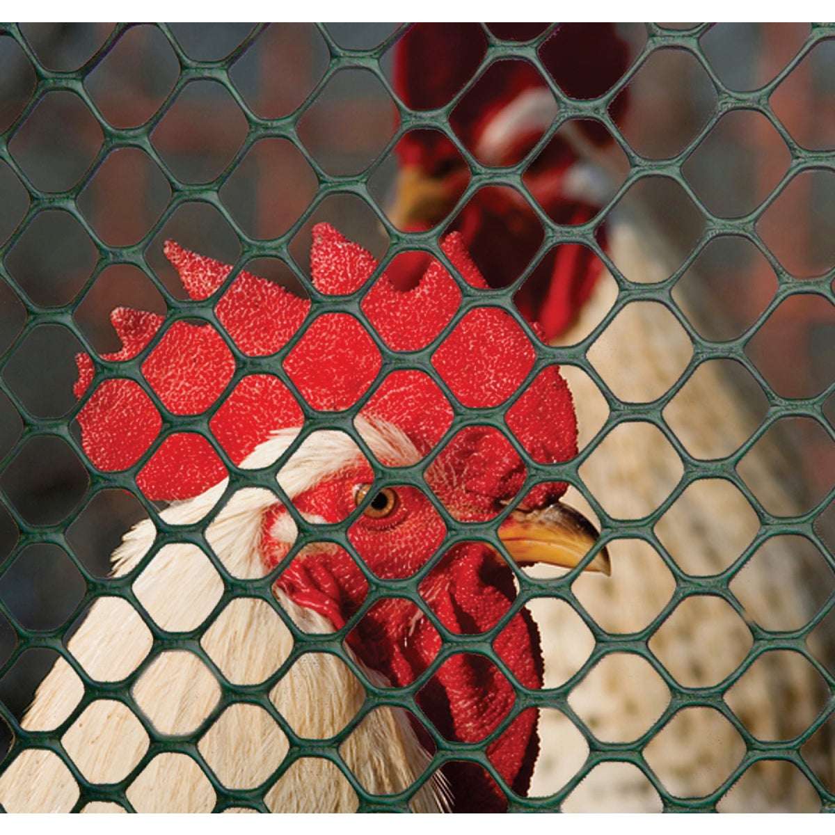 Tenax 4 Ft. x 25 Ft. Green High Density Polyethylene Poultry Fence Image 2