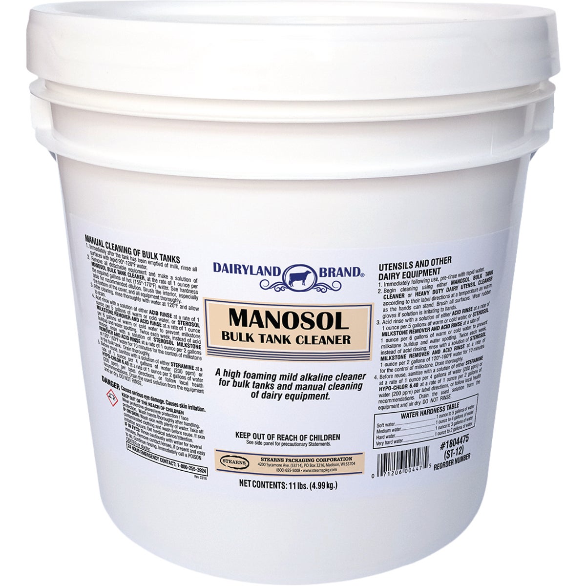 Dairyland Brand 11 Lb. Manosol Bulk Tank Cleaner