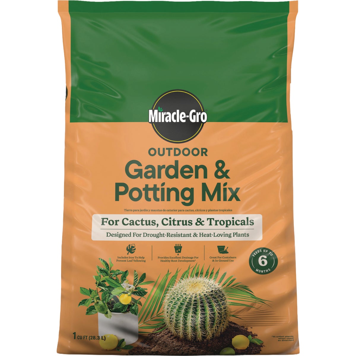 Miracle-Gro 1 Cu. Ft. Outdoor Garden & Potting Mix for Cactus, Citrus & Tropicals