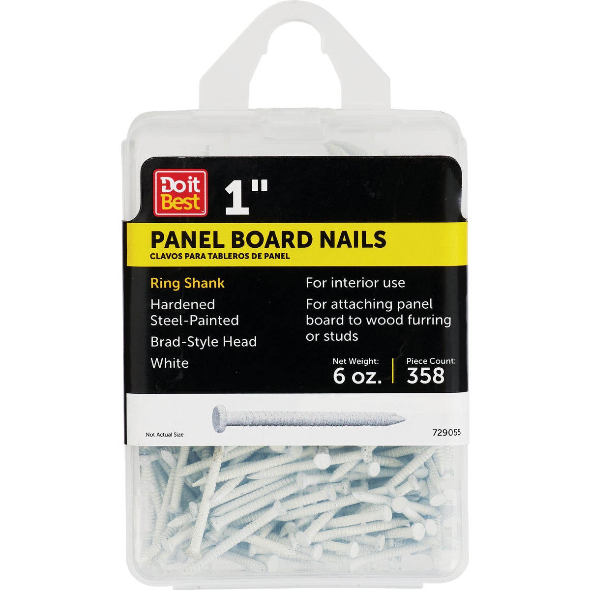 Do it 1 In. 16-1/2 ga White Ring Shank Paneling Nails (358-Count)  Image 1
