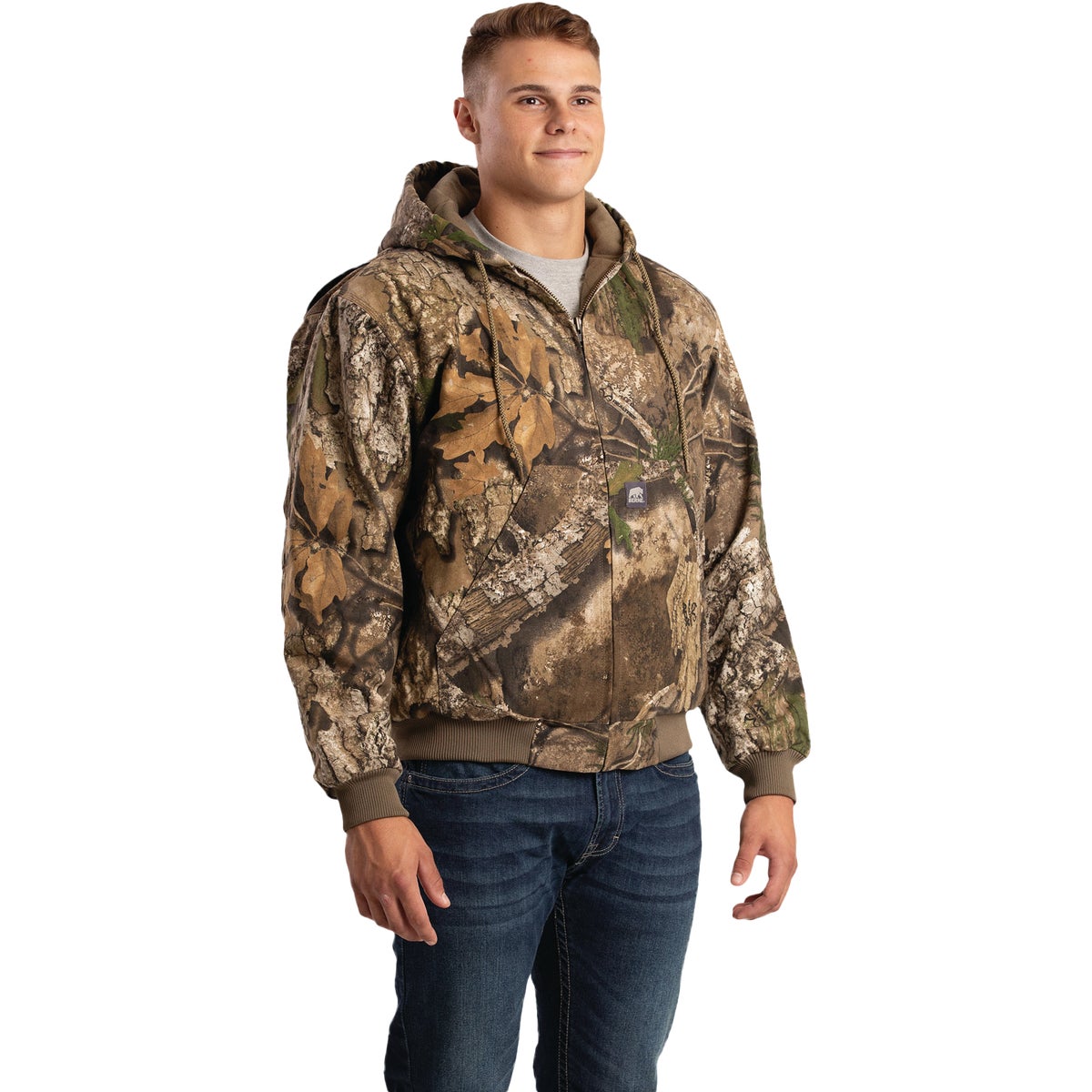 Berne Heritage Men's XL Realtree Duck Hooded Active Work Jacket