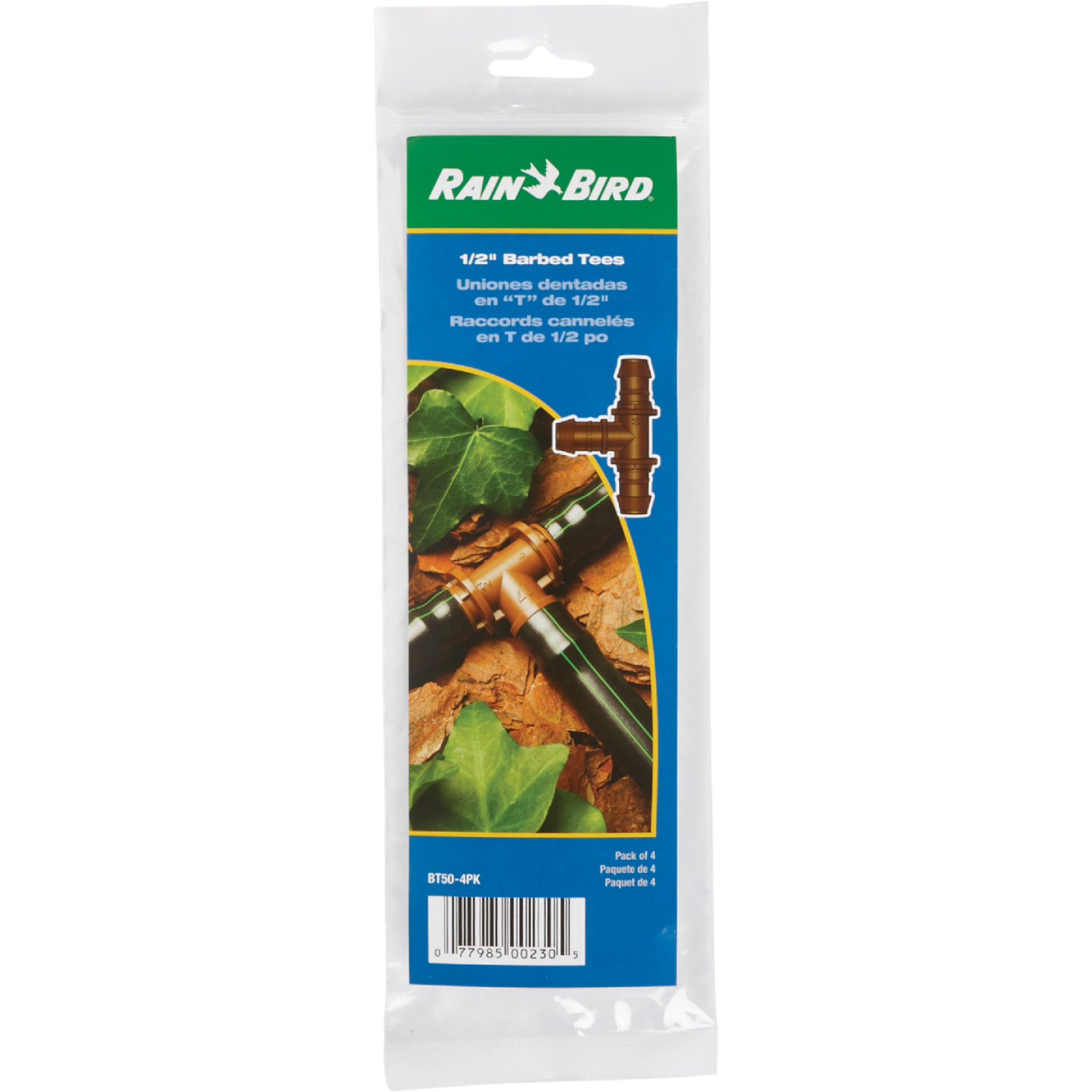 Rain Bird 1/2 In. Barb x 1/2 In. Barb Tee (4-Pack) Image 1