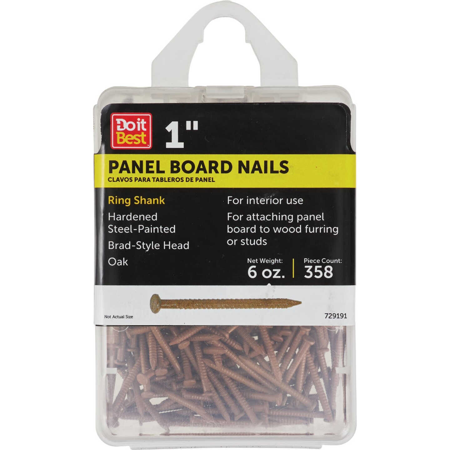 Do it 1 In. 16-1/2 ga Oak Ring Shank Paneling Nails (358-Count) Image 1