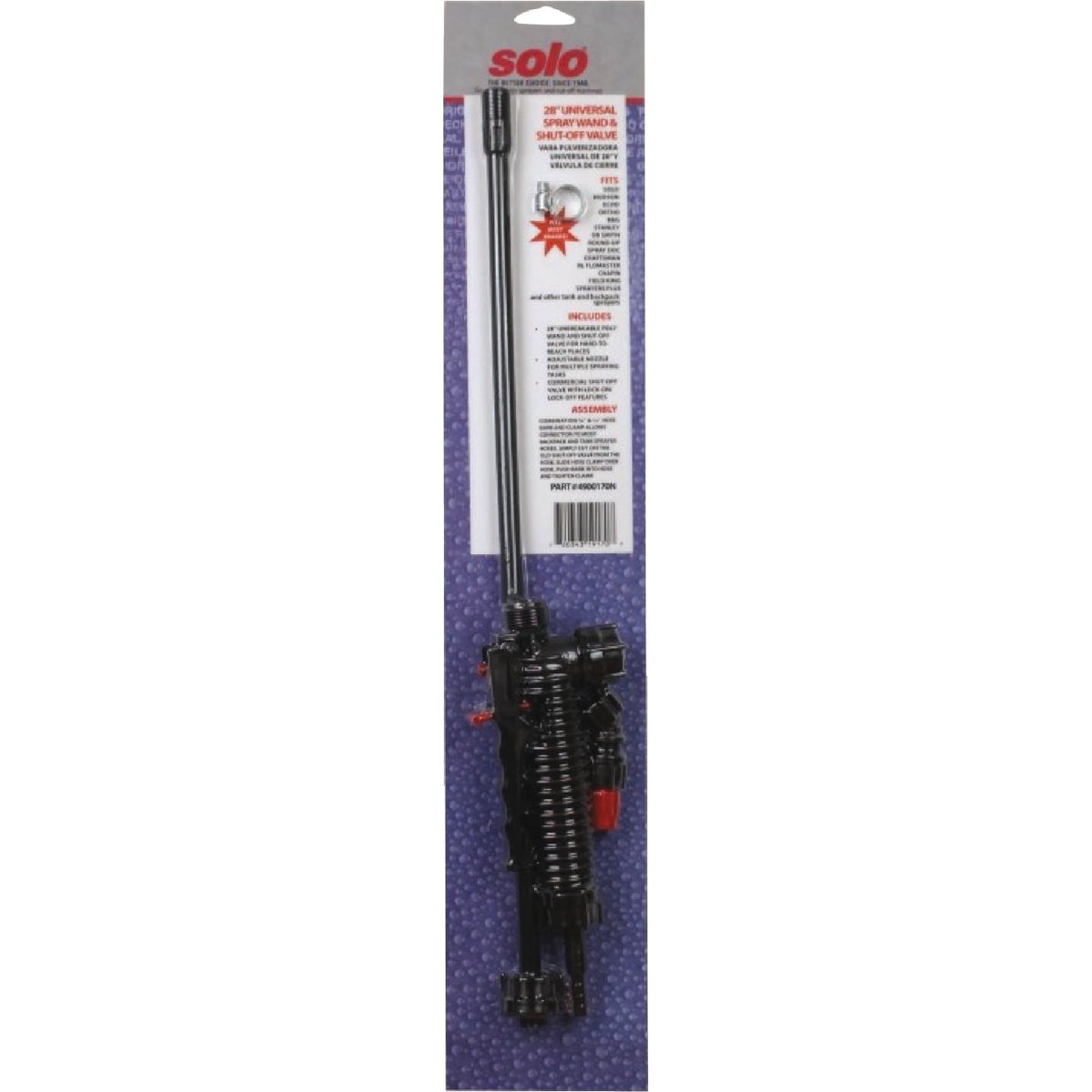Solo 28 In. Universal Wand and Shut-Off Valve Assembly With Lock-On/Lock-Off
