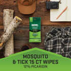 Repel Mosquito & Tick Repellent Wipes (15-Pack) Image 2
