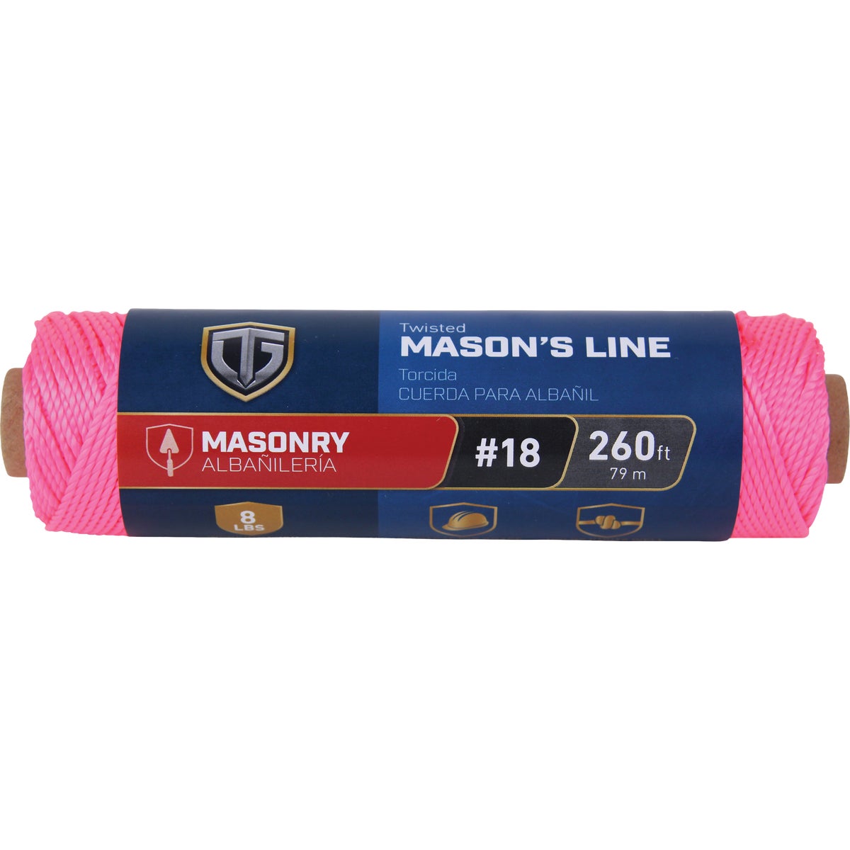 TruGuard 3/8 In. x 50 Ft. Reflective Orange Diamond Braid Polypropylene Rope