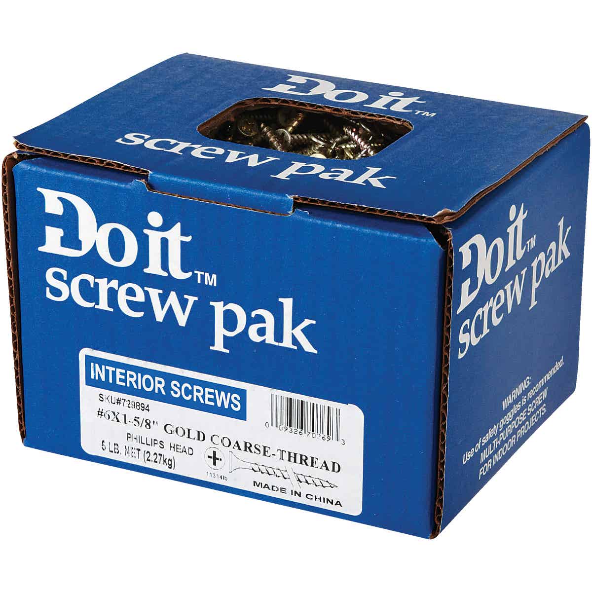 Do it #6 x 1-5/8 In. Coarse Thread Yellow Zinc Multipurpose Drywall Screw (5 Lb.-Box) Image 3