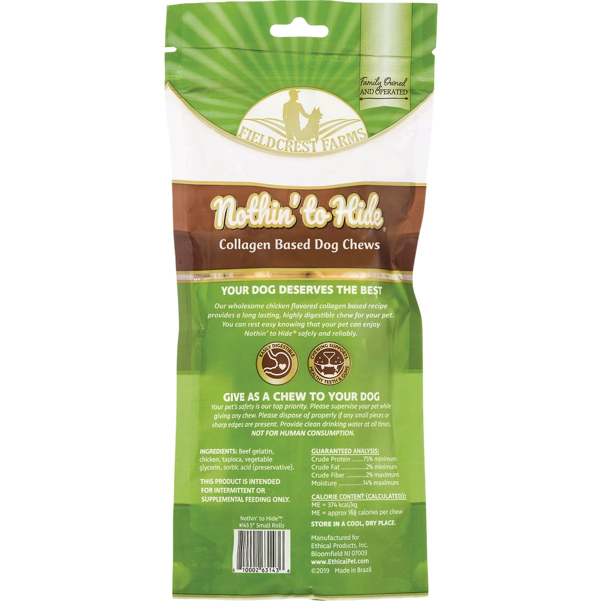 Nothin' to Hide 5 In. Chicken Roll Treat (2-Pack) Image 3
